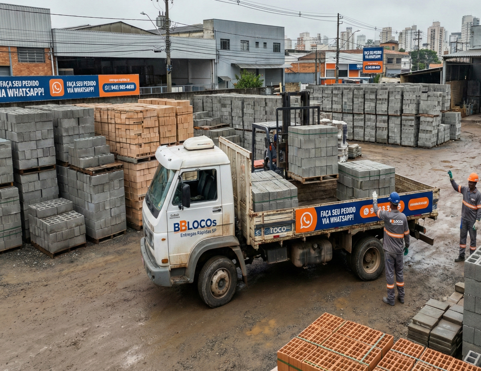 Caminhão de entrega na estrada